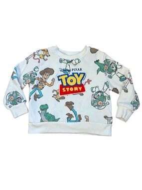 Disney Pixar Toy Story All Over Print Chenille Patch Sweatshirt Toddler Boy 2T